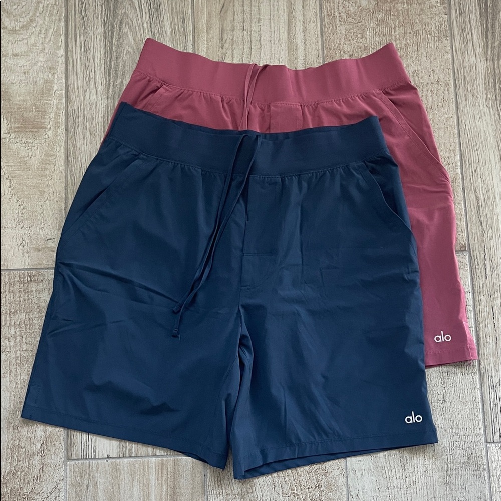 ALO Yoga MENS 7” Repetions Shorts Set- Navy and Burgundy